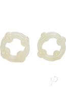 Island Rings Double Stacker Cock Rings (2 Piece Set) - Glow...